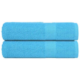 Essuie-mains 2 pcs turquoise 50x100 cm 360 g/m² 100% coton