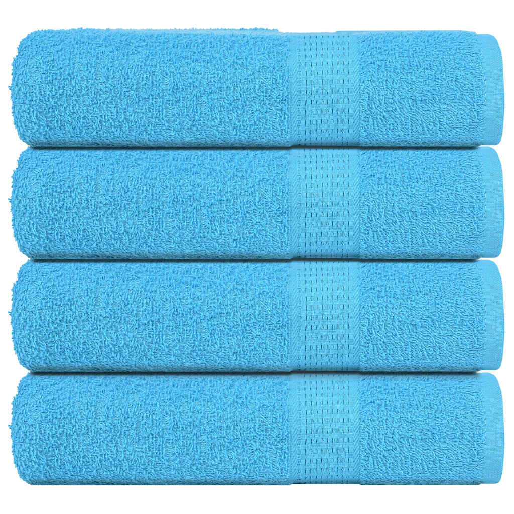 Essuie-mains 4 pcs turquoise 50x100 cm 360 g/m² 100% coton