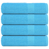 Essuie-mains 4 pcs turquoise 50x100 cm 360 g/m² 100% coton