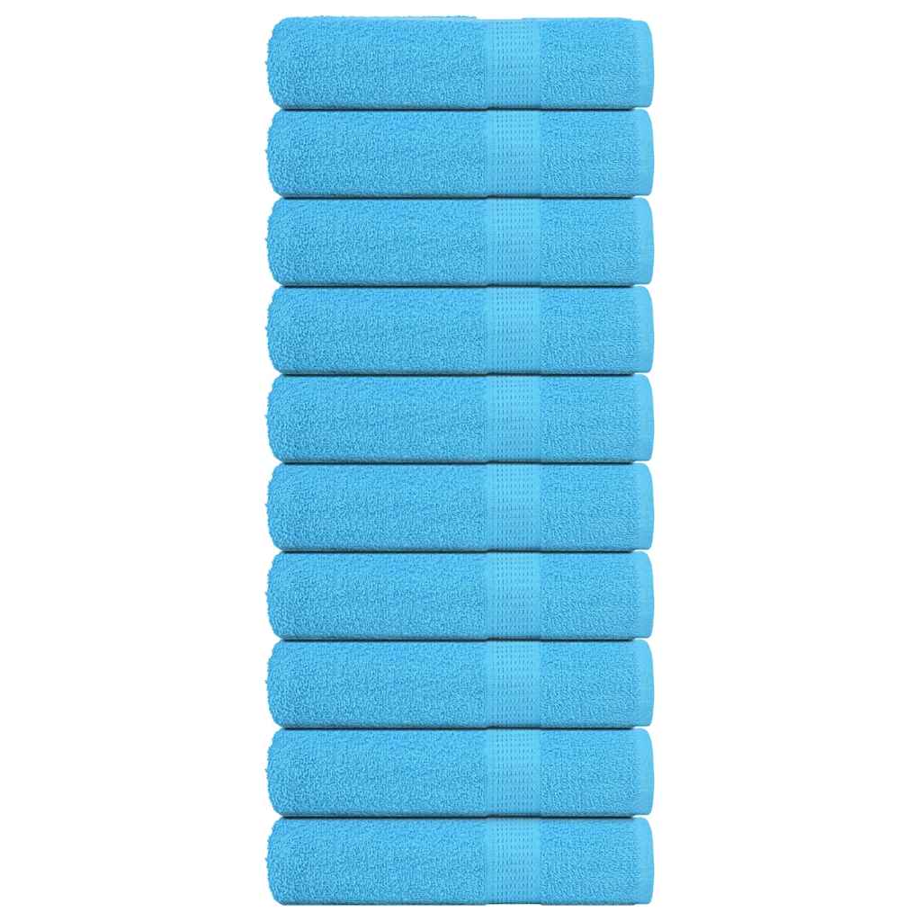 Essuie-mains 10 pcs turquoise 50x100 cm 360 g/m² 100% coton