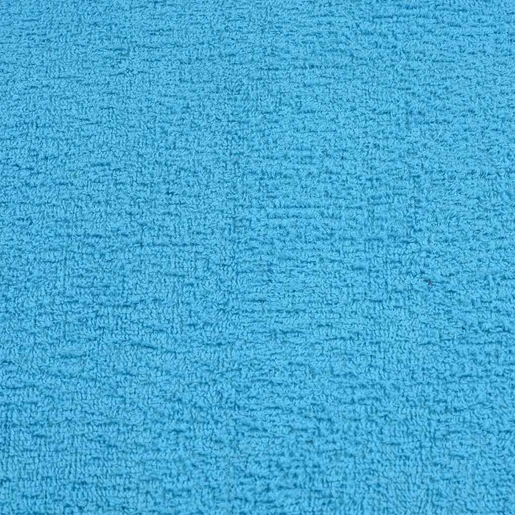 Serviettes de douche 10pcs turquoise 70x140cm 360g/m² 100%coton