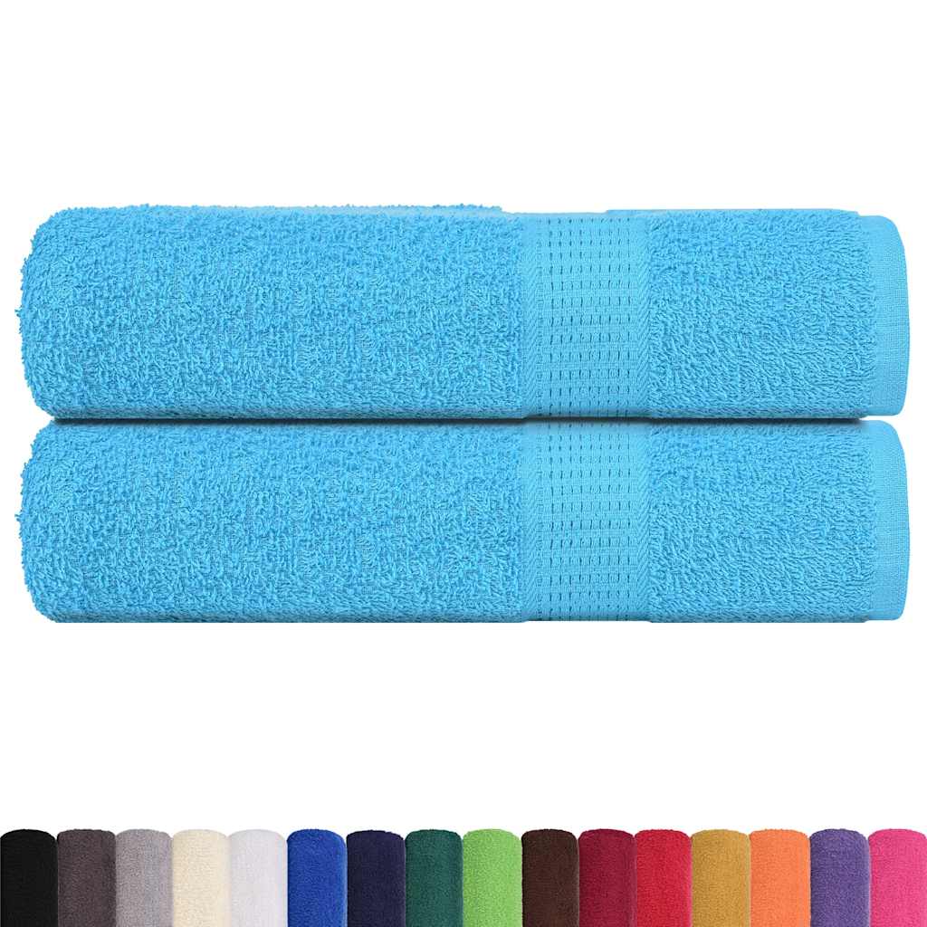 Serviettes de bain 2pcs turquoise 100x150cm 360 g/m² 100% coton