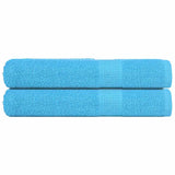 Serviettes de sauna 2pcs turquoise 80x200cm 360 g/m² 100% coton