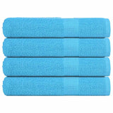 Serviettes de sauna 4pcs turquoise 80x200cm 360 g/m² 100% coton