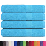 Serviettes de sauna 4pcs turquoise 80x200cm 360 g/m² 100% coton