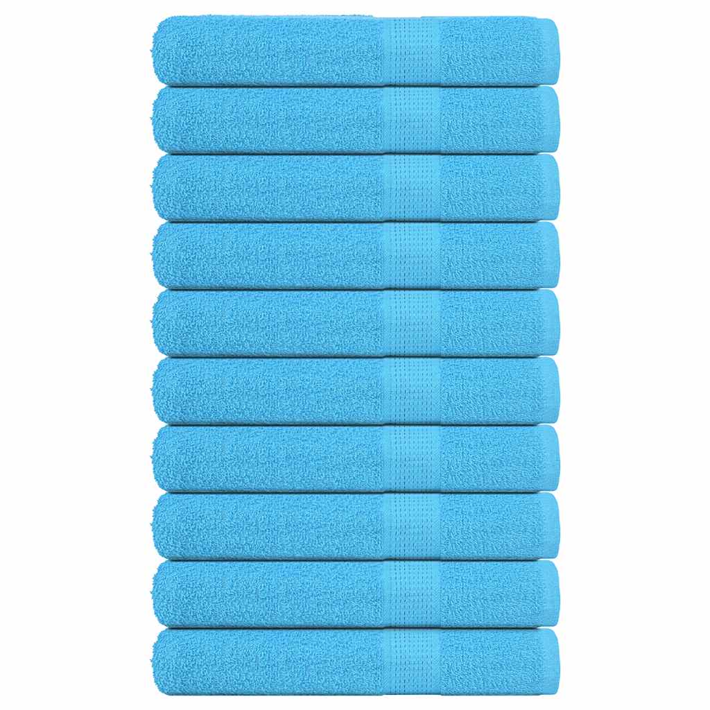 Serviettes de sauna 10pcs turquoise 80x200cm 360g/m² 100% coton