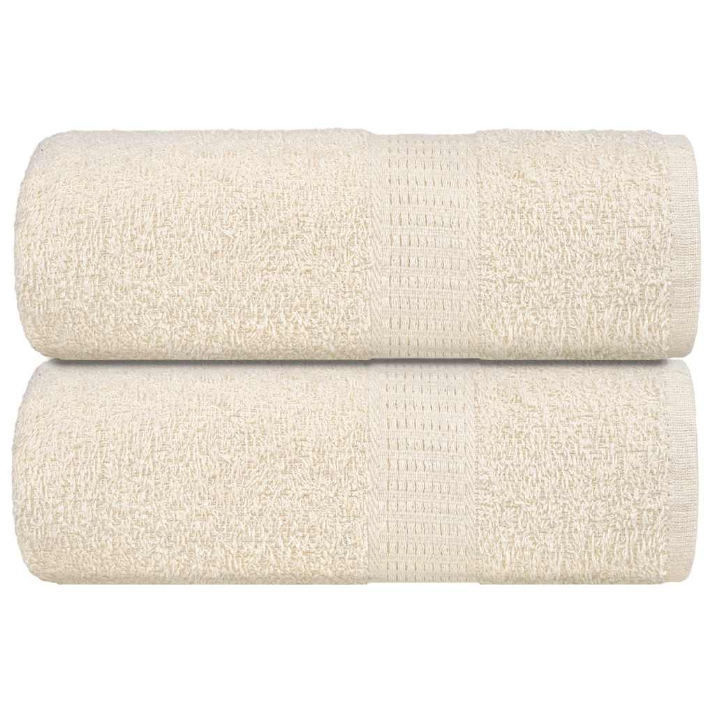 Serviettes de visage 2 pcs crème 30x30 cm 360 g/m² 100% coton