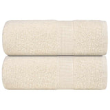 Serviettes de visage 2 pcs crème 30x30 cm 360 g/m² 100% coton