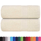 Serviettes de visage 2 pcs crème 30x30 cm 360 g/m² 100% coton