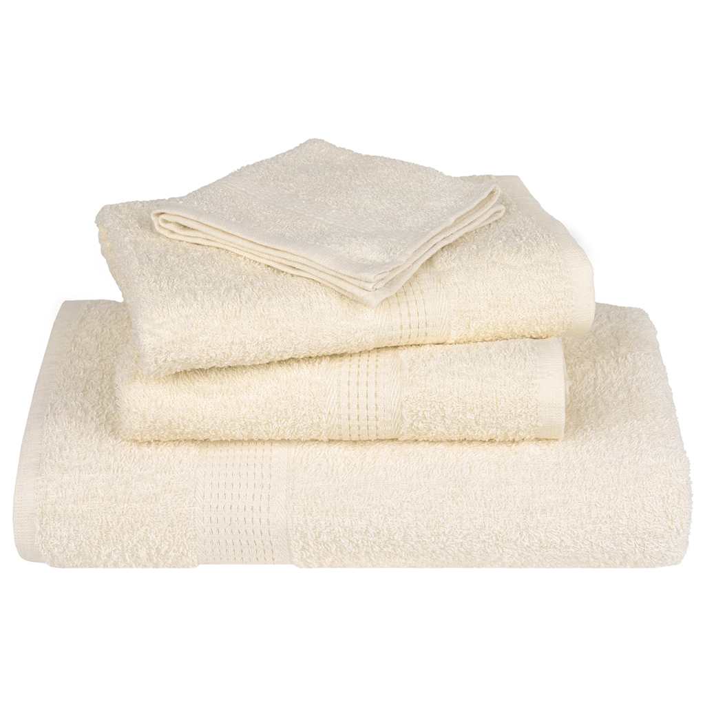 Serviettes de visage 2 pcs crème 30x30 cm 360 g/m² 100% coton