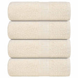 Serviettes de visage 4 pcs crème 30x30 cm 360 g/m² 100% coton