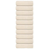 Serviettes de visage 10 pcs crème 30x30 cm 360 g/m² 100% coton