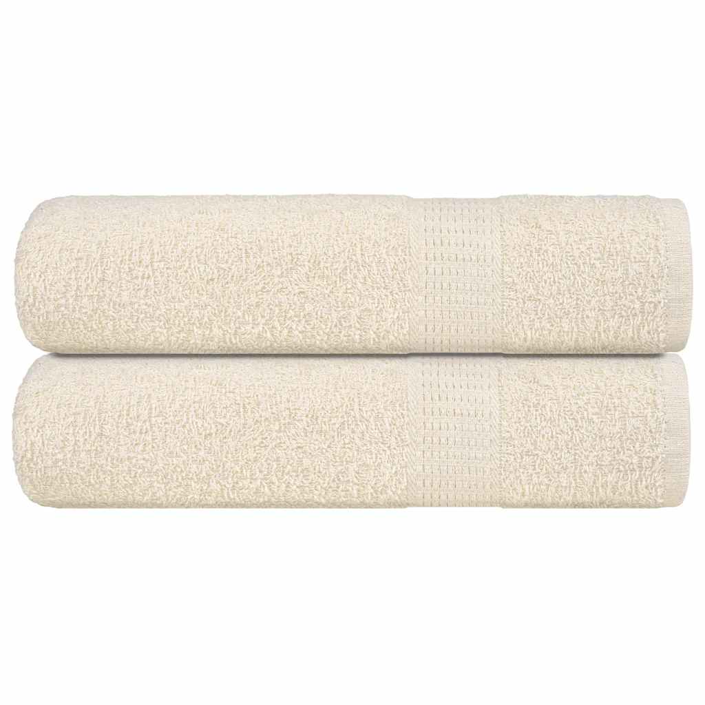 Essuie-mains 2 pcs crème 50x100 cm 360 g/m² 100% coton