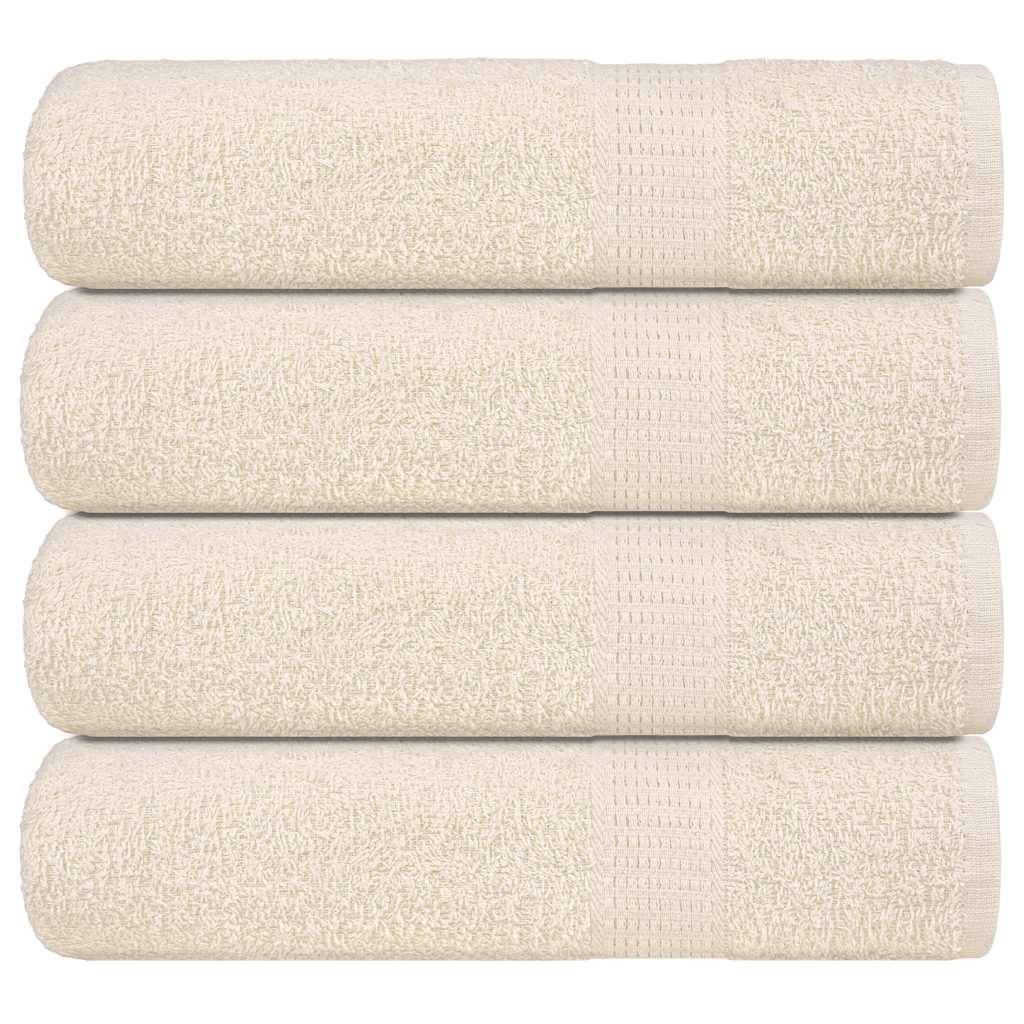 Essuie-mains 4 pcs crème 50x100 cm 360 g/m² 100% coton