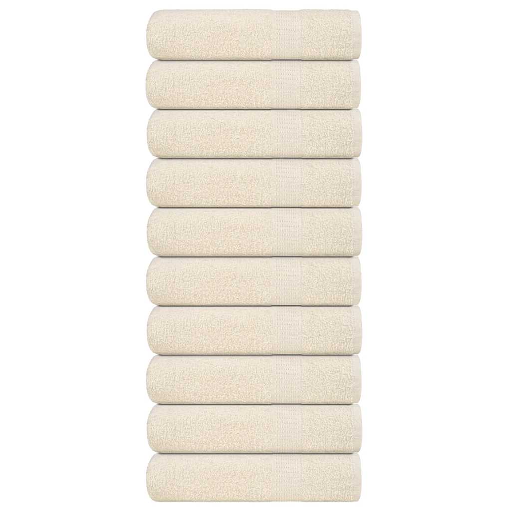 Essuie-mains 10 pcs crème 50x100 cm 360 g/m² 100% coton