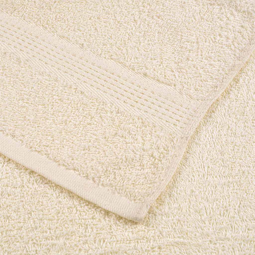 Serviettes de douche 2 pcs crème 70x140 cm 360 g/m² 100% coton