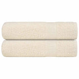 Serviettes de bain 2 pcs crème 100x150 cm 360 g/m² 100% coton