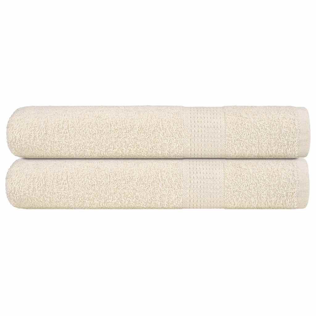 Serviettes de sauna 2 pcs crème 80x200 cm 360 g/m² 100% coton