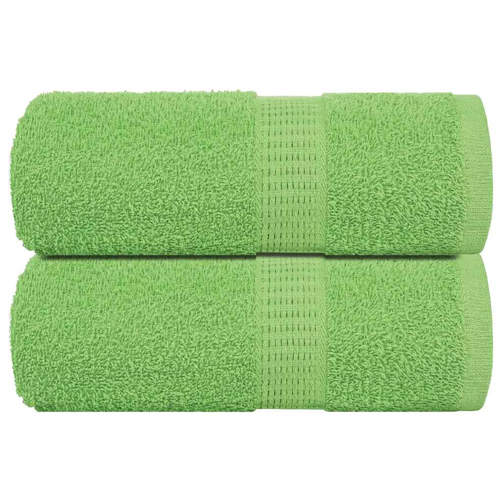 Serviettes de visage 2 pcs vert pomme 30x30 cm 100% coton