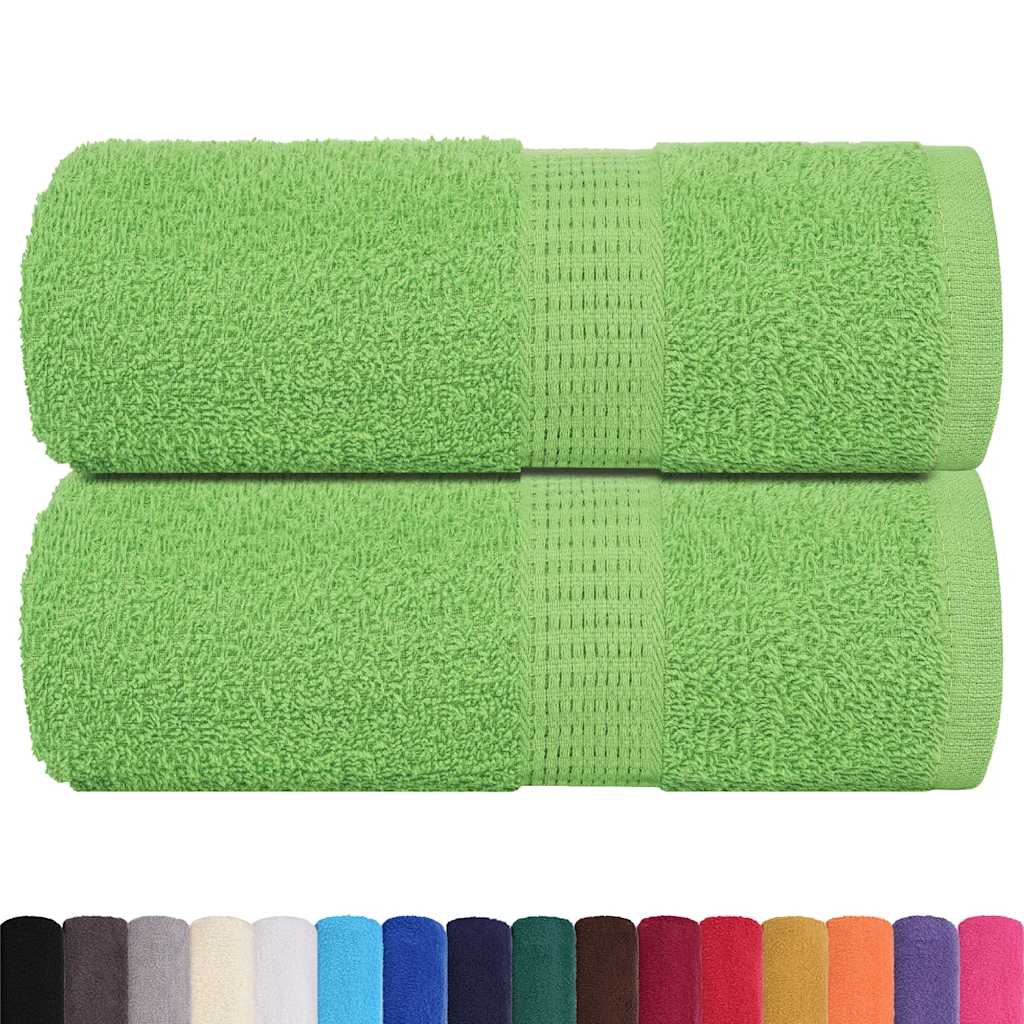 Serviettes de visage 2 pcs vert pomme 30x30 cm 100% coton