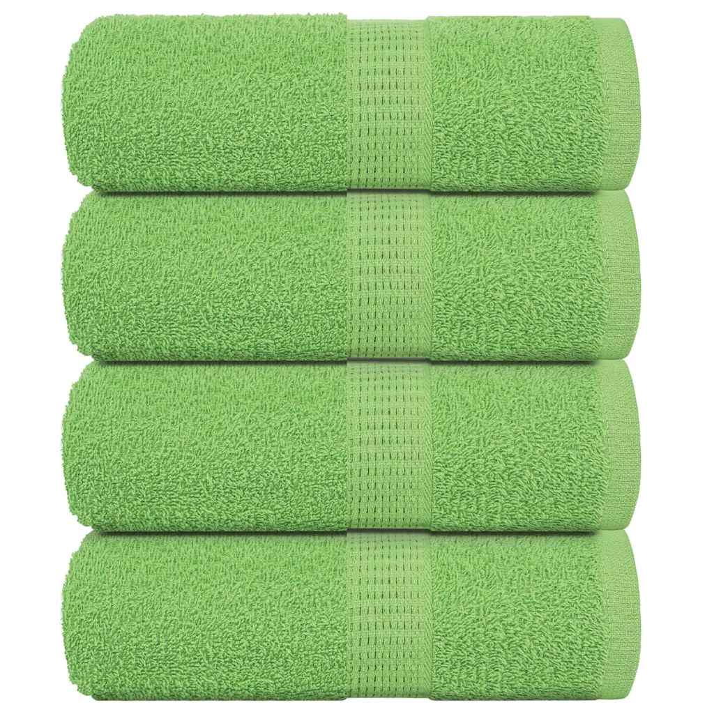 Serviettes de visage 4 pcs vert pomme 30x30 cm 100% coton