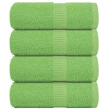 Serviettes de visage 4 pcs vert pomme 30x30 cm 100% coton