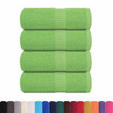 Serviettes de visage 4 pcs vert pomme 30x30 cm 100% coton