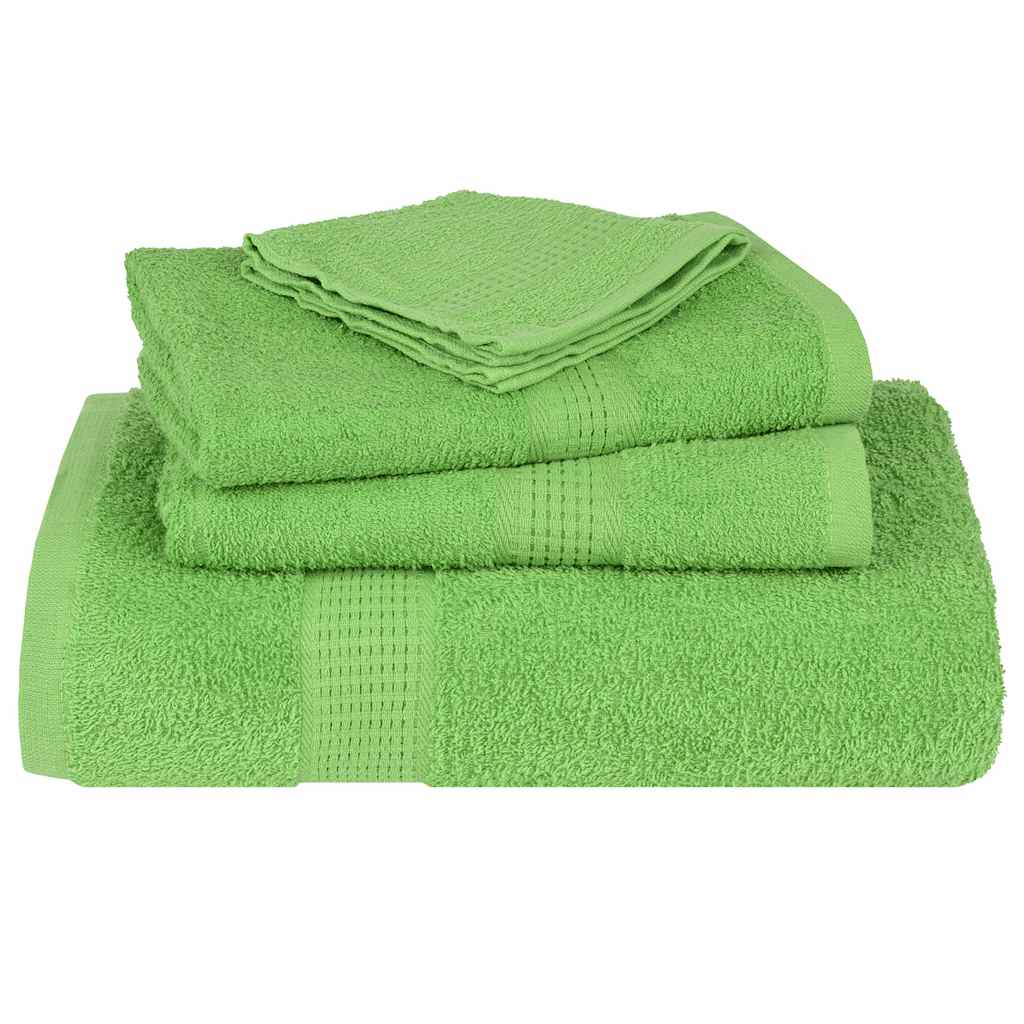 Serviettes de visage 4 pcs vert pomme 30x30 cm 100% coton