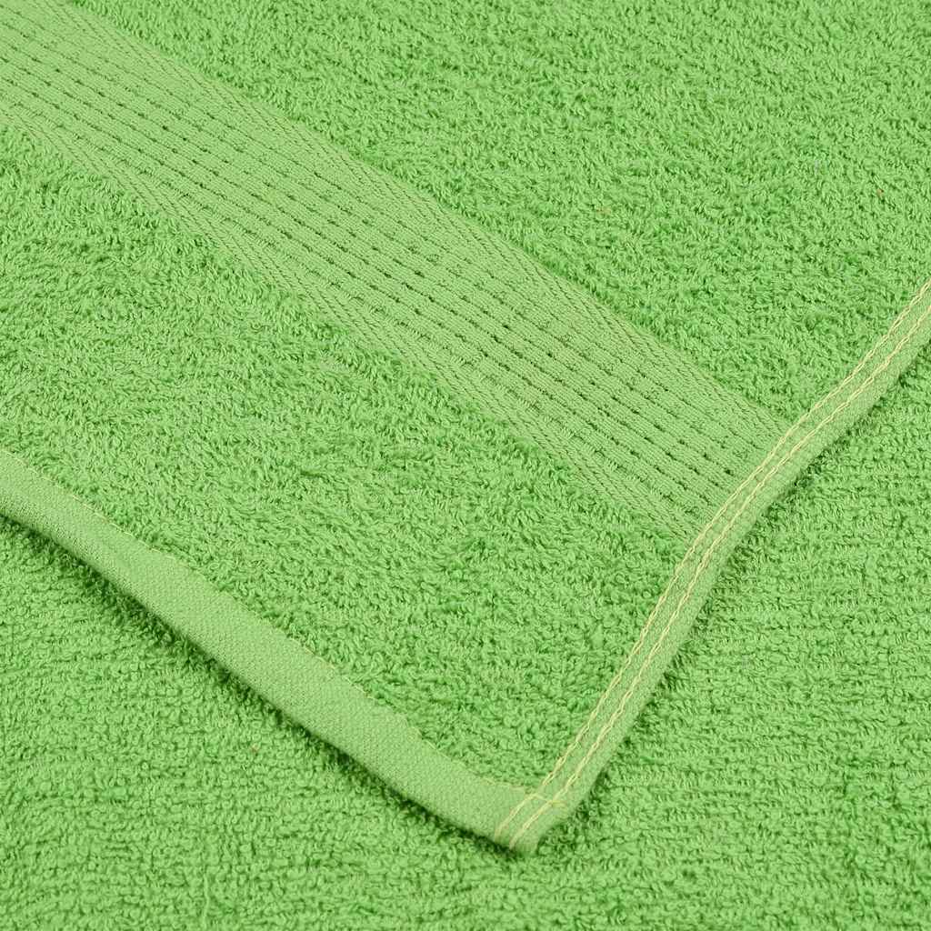 Serviettes de visage 10 pcs vert pomme 30x30 cm 100% coton