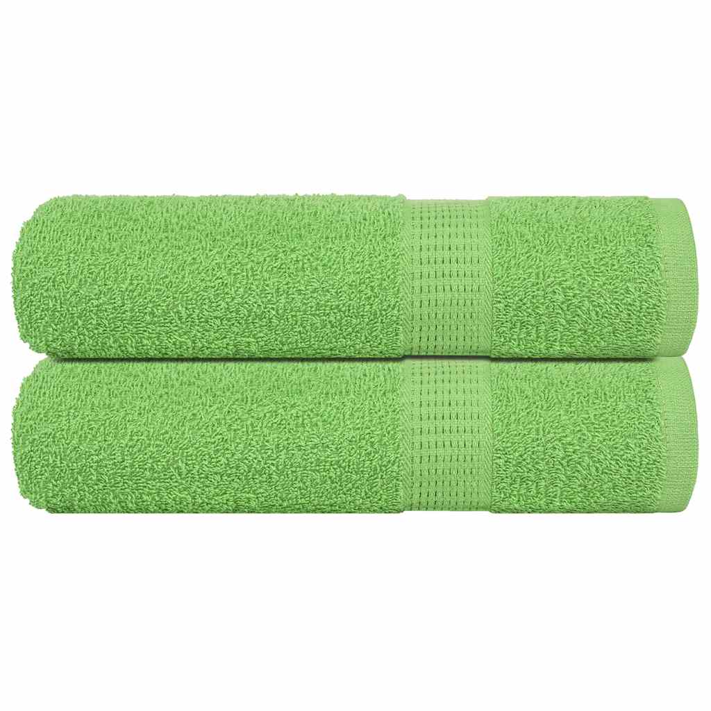 Essuie-mains 2 pcs vert pomme 50x100 cm 360 g/m² 100% coton