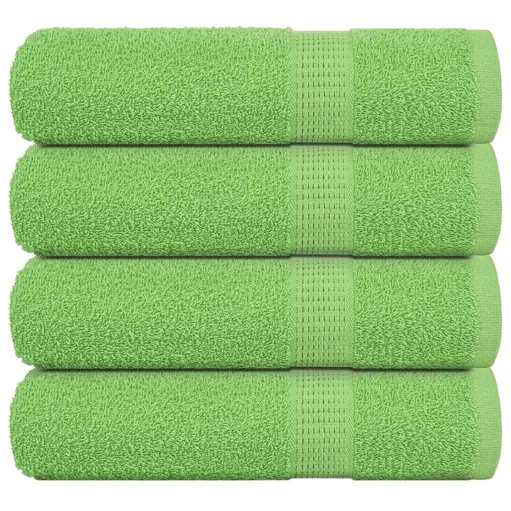 Essuie-mains 4 pcs vert pomme 50x100 cm 360 g/m² 100% coton