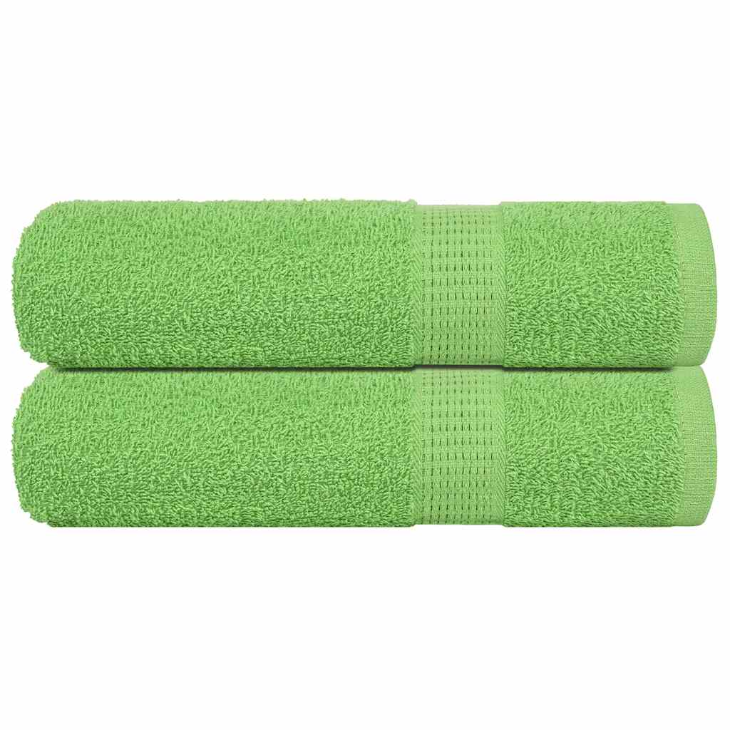 Serviettes de douche 2 pcs vert pomme 70x140 cm 100% coton