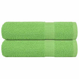 Serviettes de douche 2 pcs vert pomme 70x140 cm 100% coton