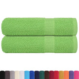 Serviettes de douche 2 pcs vert pomme 70x140 cm 100% coton