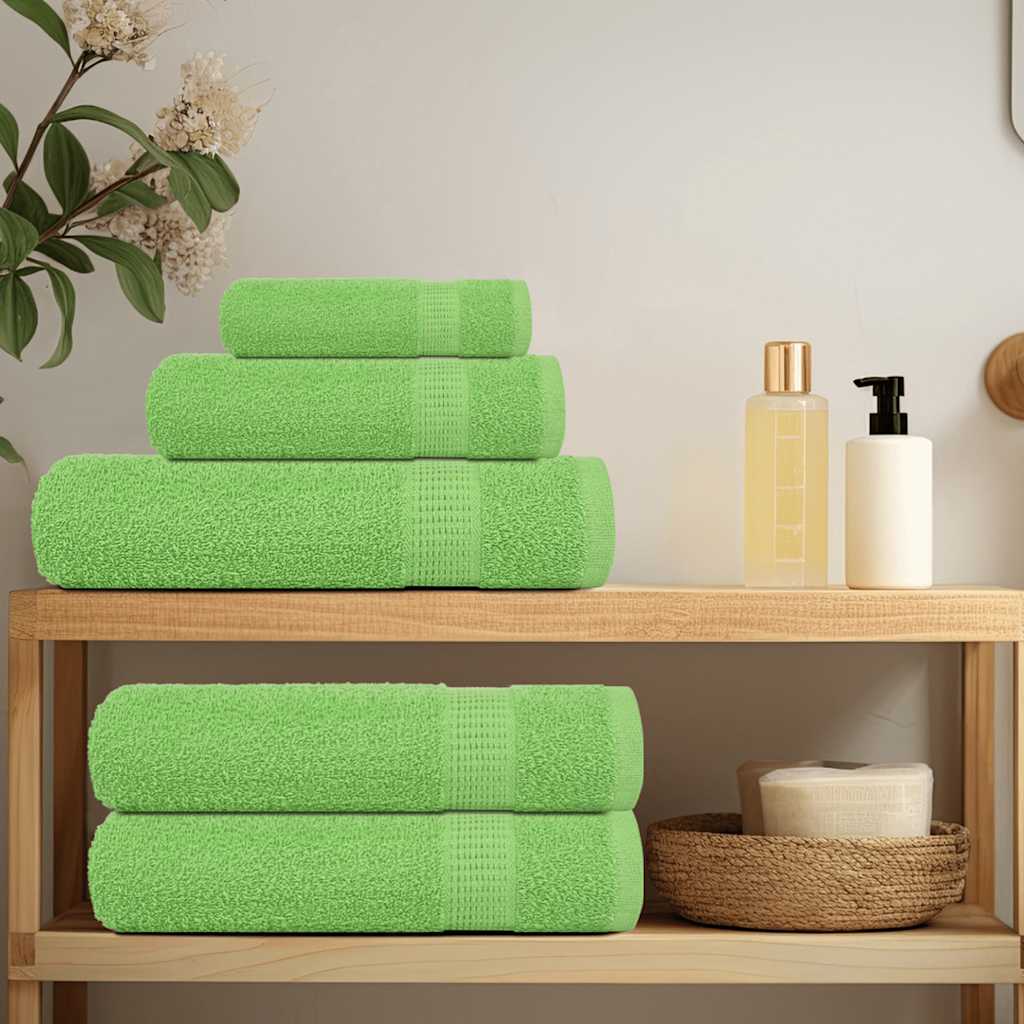 Serviettes de douche 2 pcs vert pomme 70x140 cm 100% coton