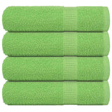 Serviettes de douche 4 pcs vert pomme 70x140 cm 100% coton