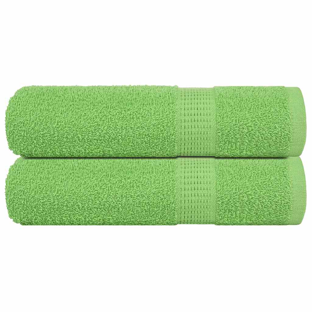 Serviettes de bain 2pcs vert pomme 100x150cm 360g/m² 100% coton