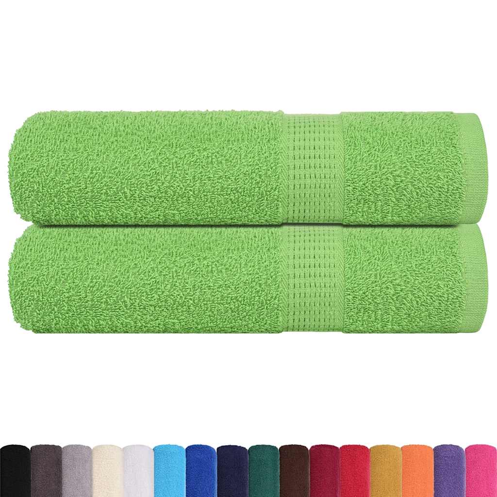 Serviettes de bain 2pcs vert pomme 100x150cm 360g/m² 100% coton