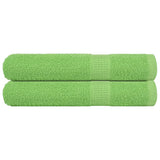 Serviettes de sauna 2 pcs vert pomme 80x200 cm 100% coton