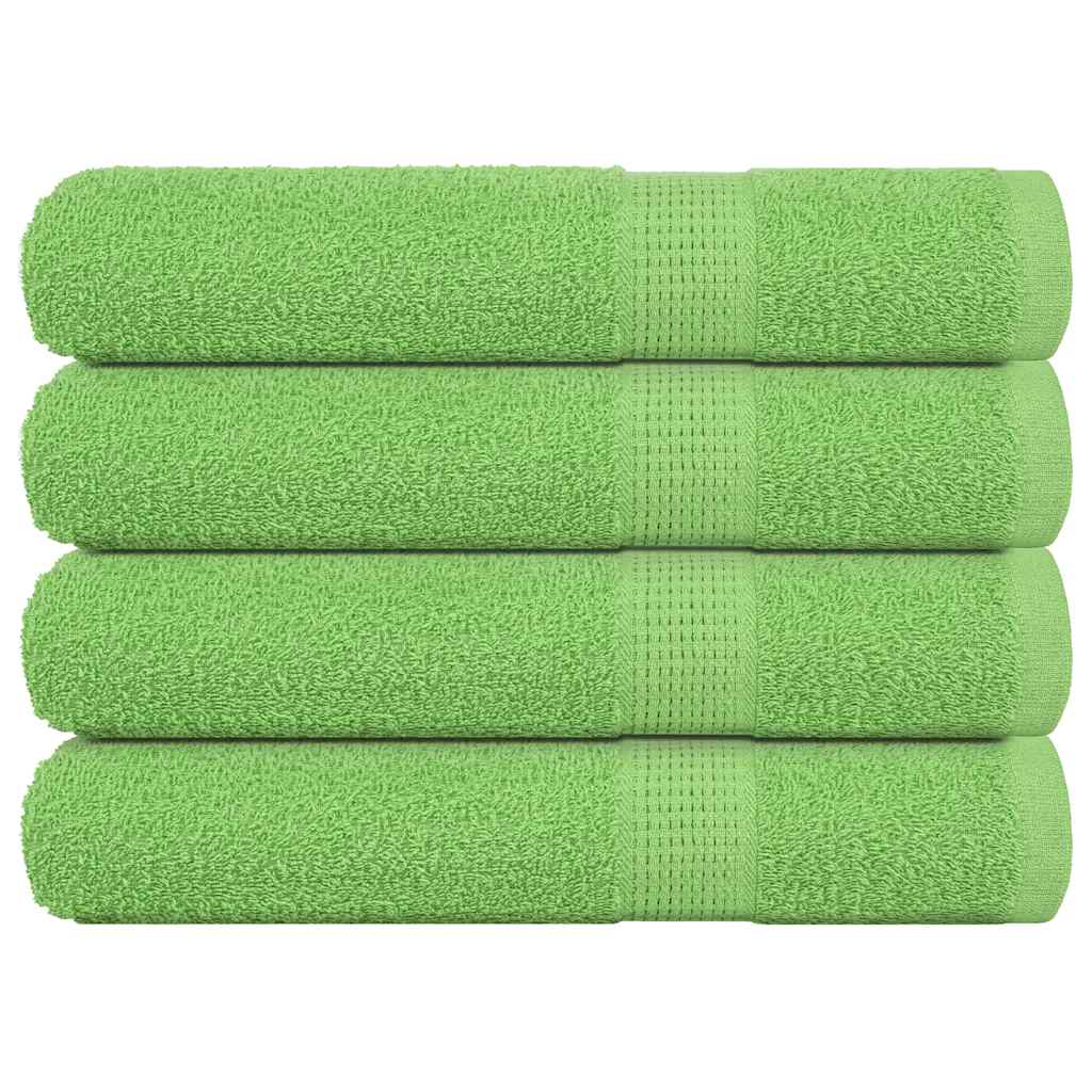 Serviettes de sauna 4 pcs vert pomme 80x200 cm 100% coton