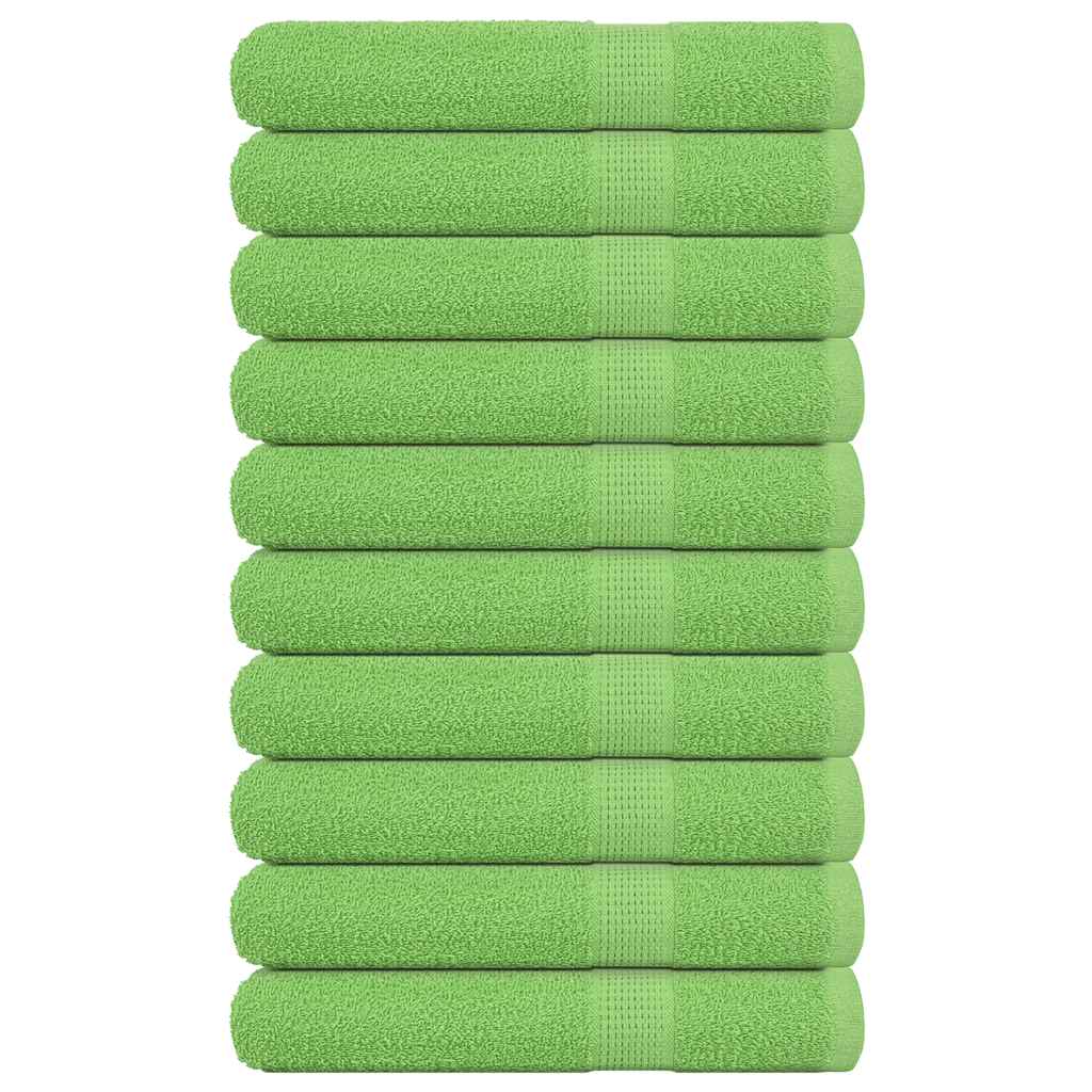 Serviettes de sauna 10 pcs vert pomme 80x200 cm 100% coton