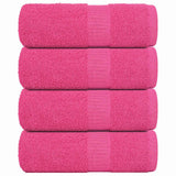 Serviettes de visage 4 pcs rose 30x30 cm 360 g/m² 100% coton