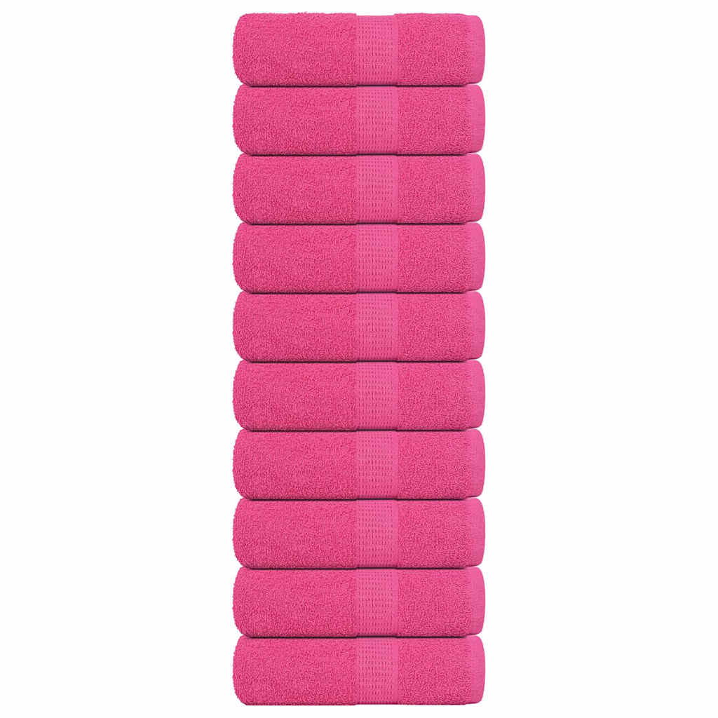 Gesichtstücher 10 Stück rosa 30x30 cm 360 g/m² 100 % Baumwolle