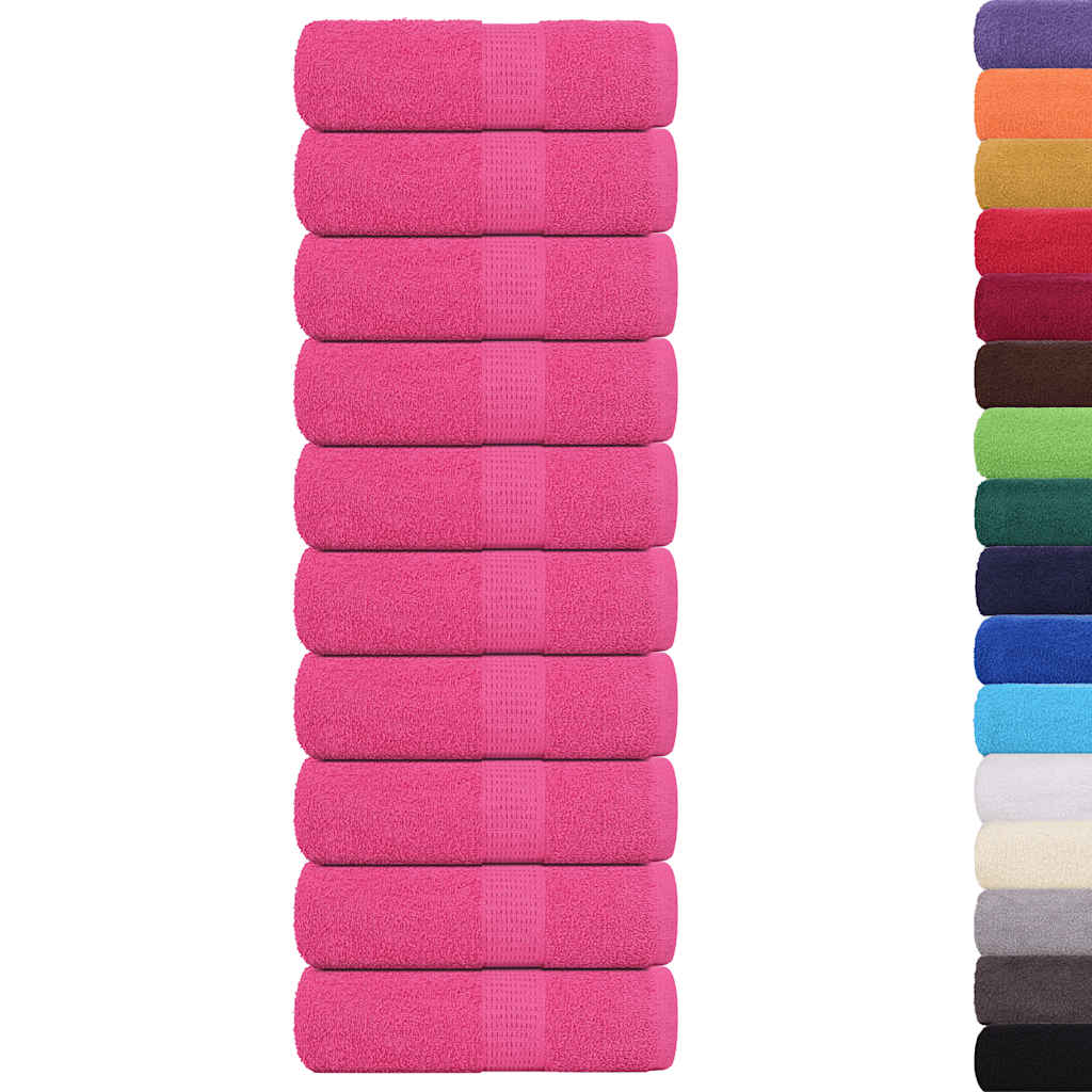 Gesichtstücher 10 Stück rosa 30x30 cm 360 g/m² 100 % Baumwolle