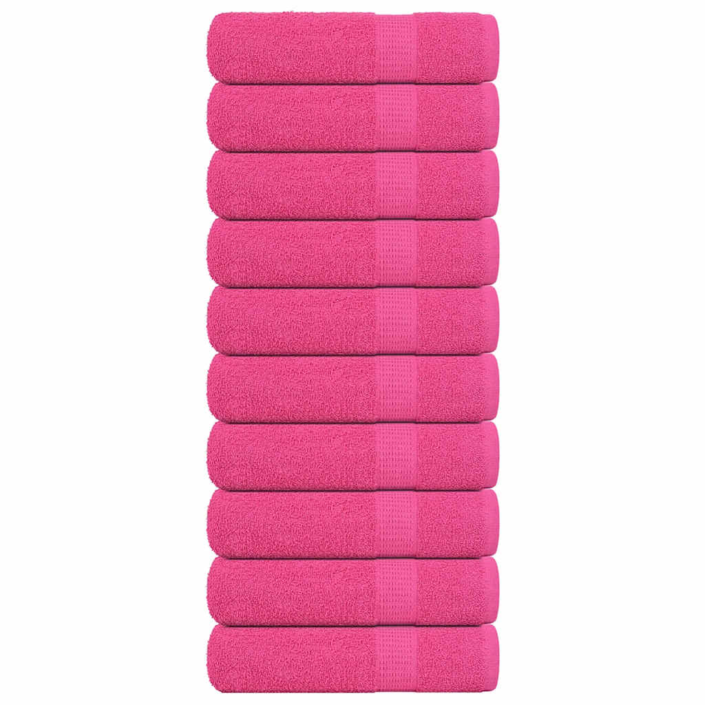 Essuie-mains 10 pcs rose 50x100 cm 360 g/m² 100% coton