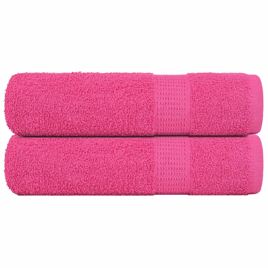 Serviettes de douche 2 pcs rose 70x140 cm 360 g/m² 100% coton