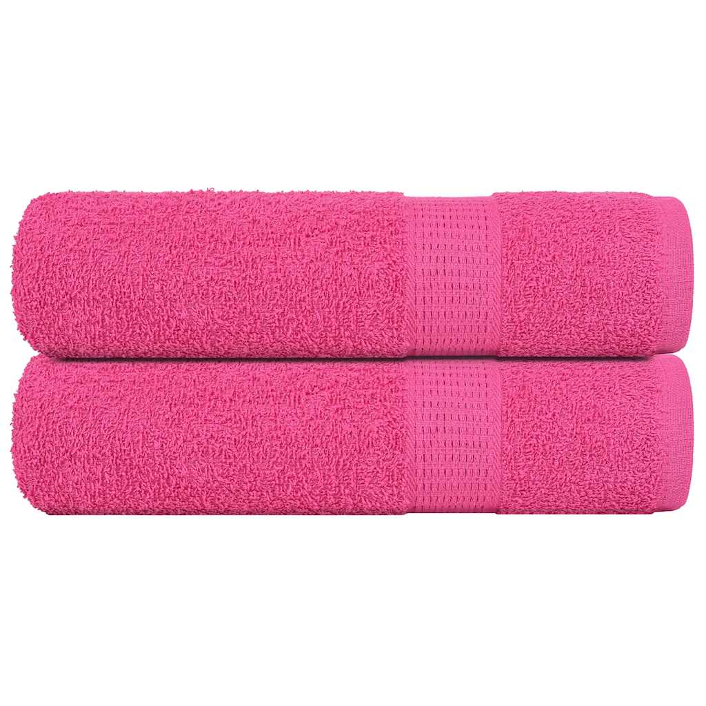 Badetücher 2 Stück rosa 100x150 cm 360 g/m² 100 % Baumwolle