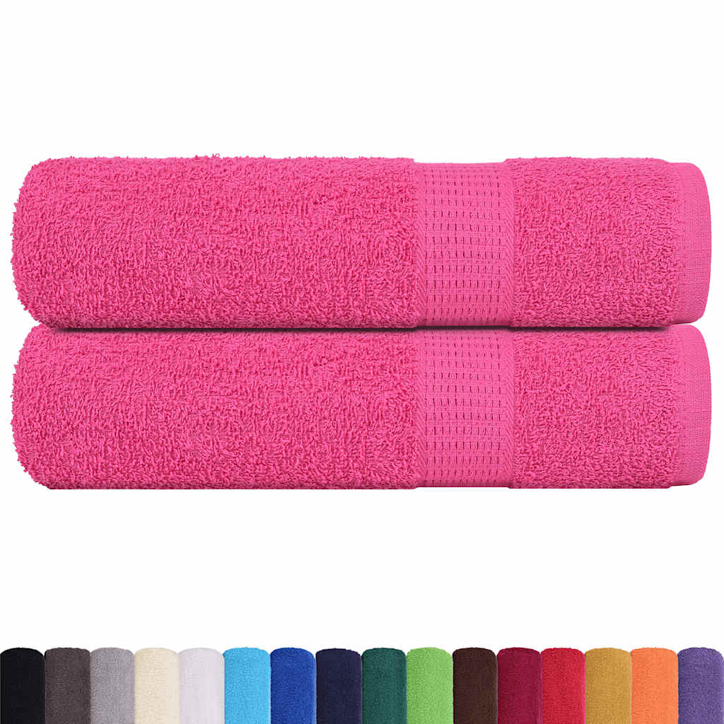 Badetücher 2 Stück rosa 100x150 cm 360 g/m² 100 % Baumwolle