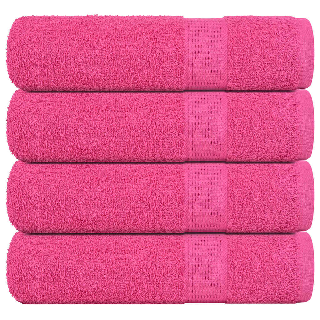 Serviettes de bain 4 pcs rose 100x150 cm 360 g/m² 100% coton