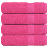 Serviettes de bain 4 pcs rose 100x150 cm 360 g/m² 100% coton